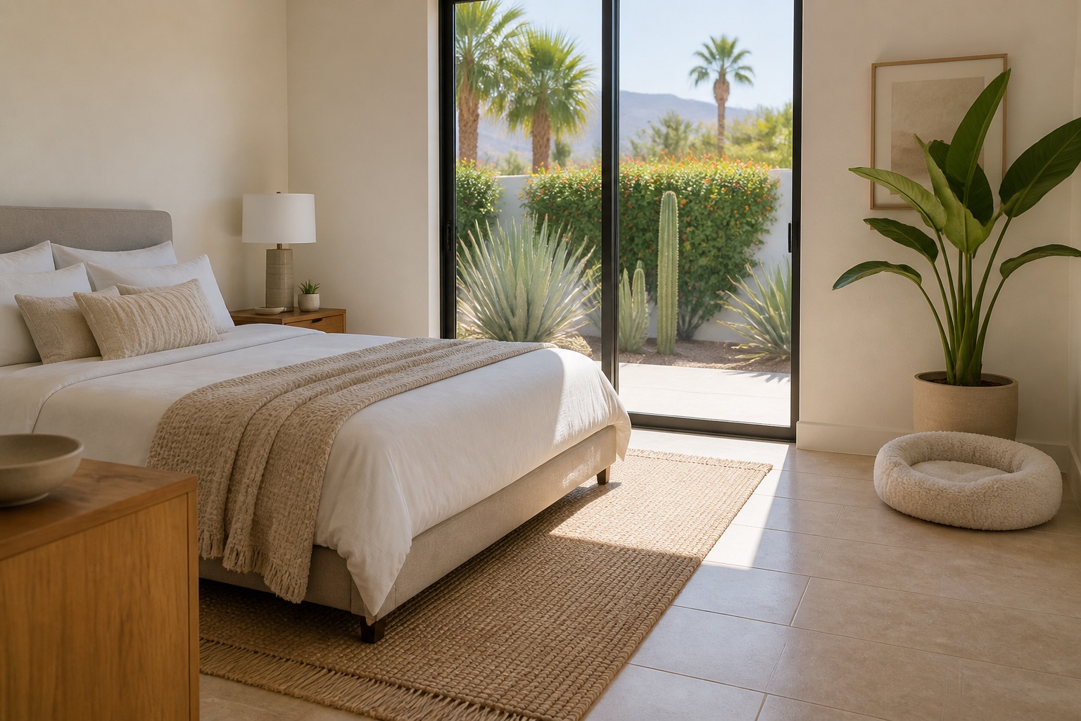 Fresh bedroom after pet odor and rental refresh service
